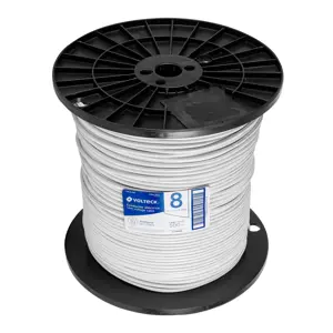 Volteck Metro de cable THHW-LS 8 AWG blanco en carrete de 500 m