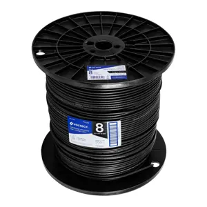 40119 / CAB-8N-500 Volteck Metro de cable THHW-LS 8 AWG negro en carrete de 500 m