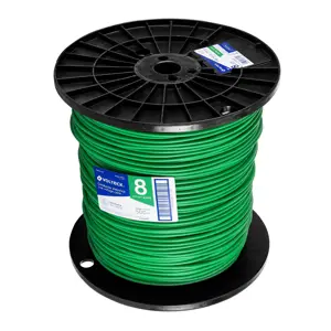 40123 / CAB-8V-500 Volteck Metro de cable THHW-LS 8 AWG verde en carrete de 500 m