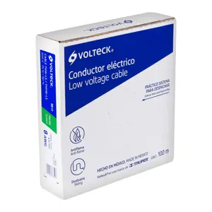 46062 / CAB-8V Rollo de 100 m de cable THHW-LS 8 AWG verde, Volteck