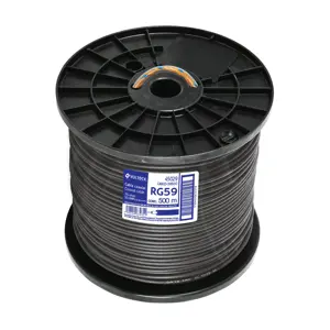 Metro de cable coaxial RG59 en carrete de 500 m, Volteck