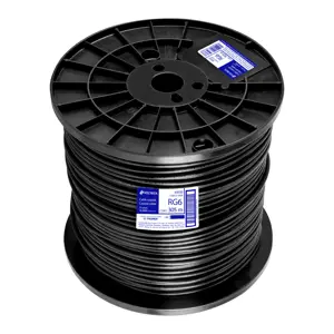 Metro de cable coaxial RG6 en carrete de 305 m, Volteck