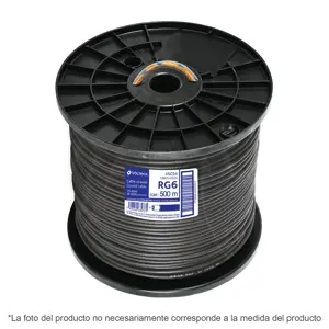 Metro de cable coaxial RG6 en carrete de 300 m, Volteck