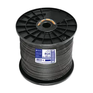 Metro de cable coaxial RG6 en carrete de 500 m, Volteck