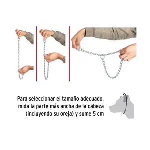 Fiero Collar de entrenamiento para perro, 55 cm, eslabón 3.5 mm
