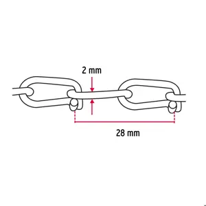 Fiero Metro de cadena tipo Víctor de 2.0 mm en carrete de 30 m
