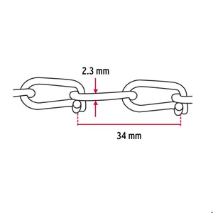 Fiero Metro de cadena tipo Víctor de 2.3 mm en carrete de 30 m