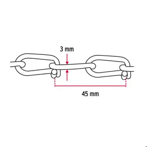 Fiero Metro de cadena tipo Víctor de 3.0 mm en carrete de 30 m