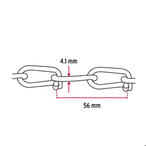 Fiero Metro de cadena tipo Víctor de 4.1 mm en carrete de 15 m