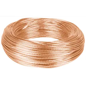 Volteck Metro de cable desnudo de cobre calibre 10 AWG, rollo 100 m