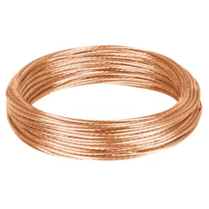 Volteck Metro de cable desnudo de cobre calibre 10 AWG, rollo 25 m
