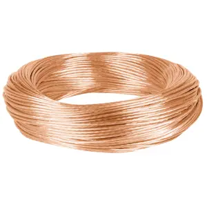 Volteck Metro de cable desnudo de cobre calibre 12 AWG, rollo 100 m