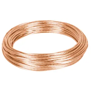 Volteck Metro de cable desnudo de cobre calibre 12 AWG, rollo 25 m