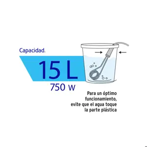 Calentador de inmersión p/agua #4 de 15 L, 750 W, Volteck