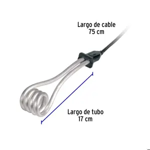 Calentador de inmersión p/agua #4 de 15 L, 750 W, Volteck