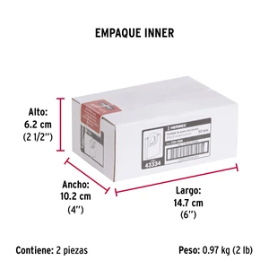 Hermex Candado de acero, máxima seguridad, 50mm, llave anti-ganzúa