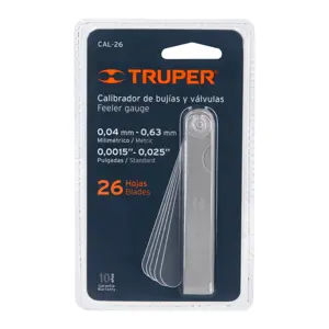14396 / CAL-26 Calibrador de 26 hojas std / mm, Truper