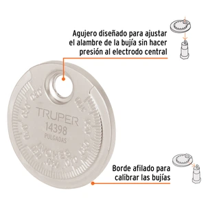 Calibrador redondo para bujías, Truper
