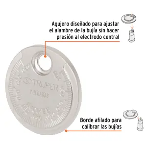 Calibrador redondo para bujías, Truper