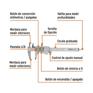 Calibrador vernier digital 6