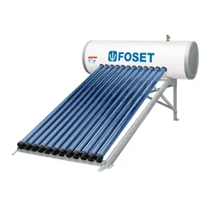 Calentador solar HeatPipe, 12 tubos, 150L, 4 personas, Foset