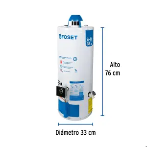 Calentador de depósito, 38L, 1 servicio, gas LP, Foset