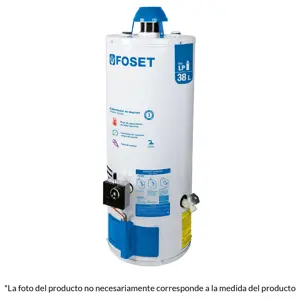 Calentador de depósito, 38L, 1 servicio, gas natural, Foset