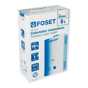 Calentador instantáneo, 6L, 1 servicio, gas natural, Foset