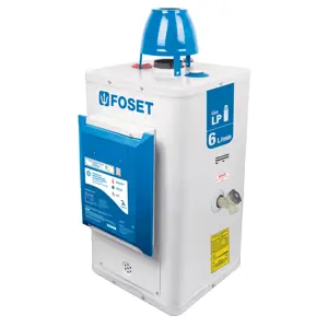 45277 / CALE-6P-E Calentador de paso, electrónico 6L, 1 servicio,gas LP, Foset