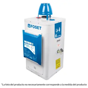 Calentador de paso, electrónico 6L, 1 servicio,gas nat,Foset