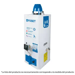 Calentador de paso 9 L 2 servicios gas natural, Foset