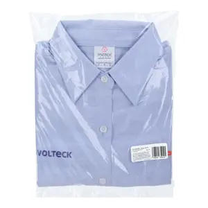 Camisa manga corta para mujer, azul, M, Truper
