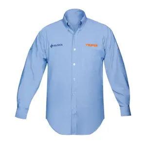 60387 / CAM-AZ-LXXL Camisa manga larga para hombre, azul, EEG, Truper