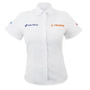 62102 / CAM-BCO-DCM Camisa manga corta para mujer, blanca, M, Truper