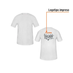 Playera cuello redondo para hombre, blanca, CH, Truper