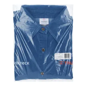 Camisa de mezclilla manga corta para mujer, G, Truper