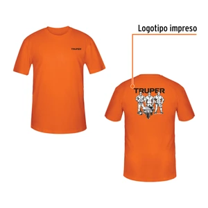 Playera cuello redondo para hombre, naranja, CH, Truper