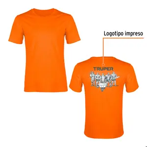Playera cuello redondo para hombre, naranja, EG, Truper