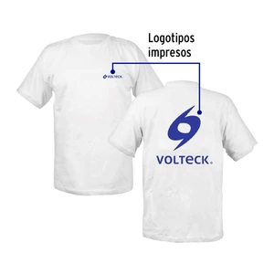 Playera cuello redondo para hombre, blanca, G, Volteck