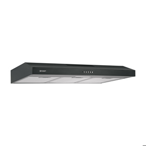 Campana extractora 80 cm, empotrable, negra, Foset
