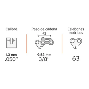 Cadena de repuesto para motosierra eléctrica 18