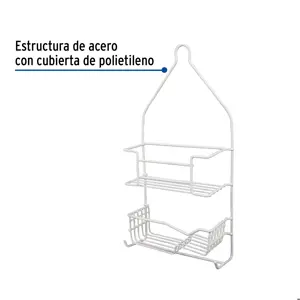 Organizador para regadera con cubierta plástica, Foset