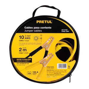 Cables pasa corriente 2 m, 125 A, 10 AWG, Pretul