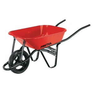 20674 / CAP-35FB Carretilla 3.5 ft3 roja,angosta, imponchable, tubular,PRETUL