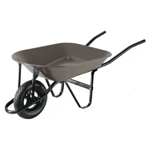 22647 / CAP-4NB Carretilla 4.5 ft3 gris Neumática, bastidor tubular, Pretul