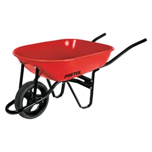 20630 / CAP-50FB Carretilla 5.5 ft3 roja Imponchable, bastidor tubular,Pretul
