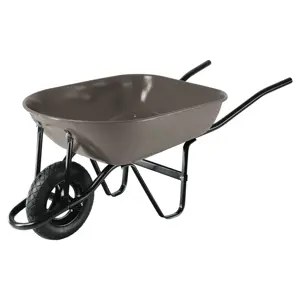 20646 / CAP-5NB Carretilla 5.5 ft3 gris Neumática, bastidor tubular,Pretul