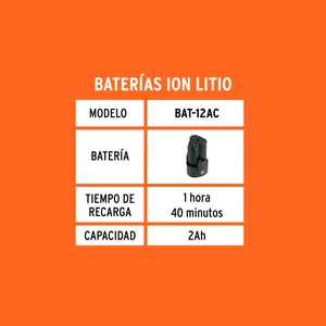 Truper Cargador de baterías 12V, para ROTI-12AC y TALI-12AC