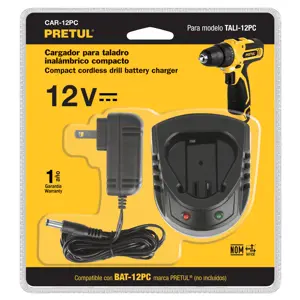 21011 / CAR-12PC Cargador baterías de ion litio 12 V para TALI-12PC, Pretul