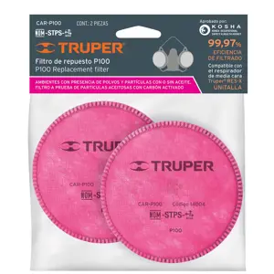 Bolsa con 2 filtros de repuesto R95, Truper